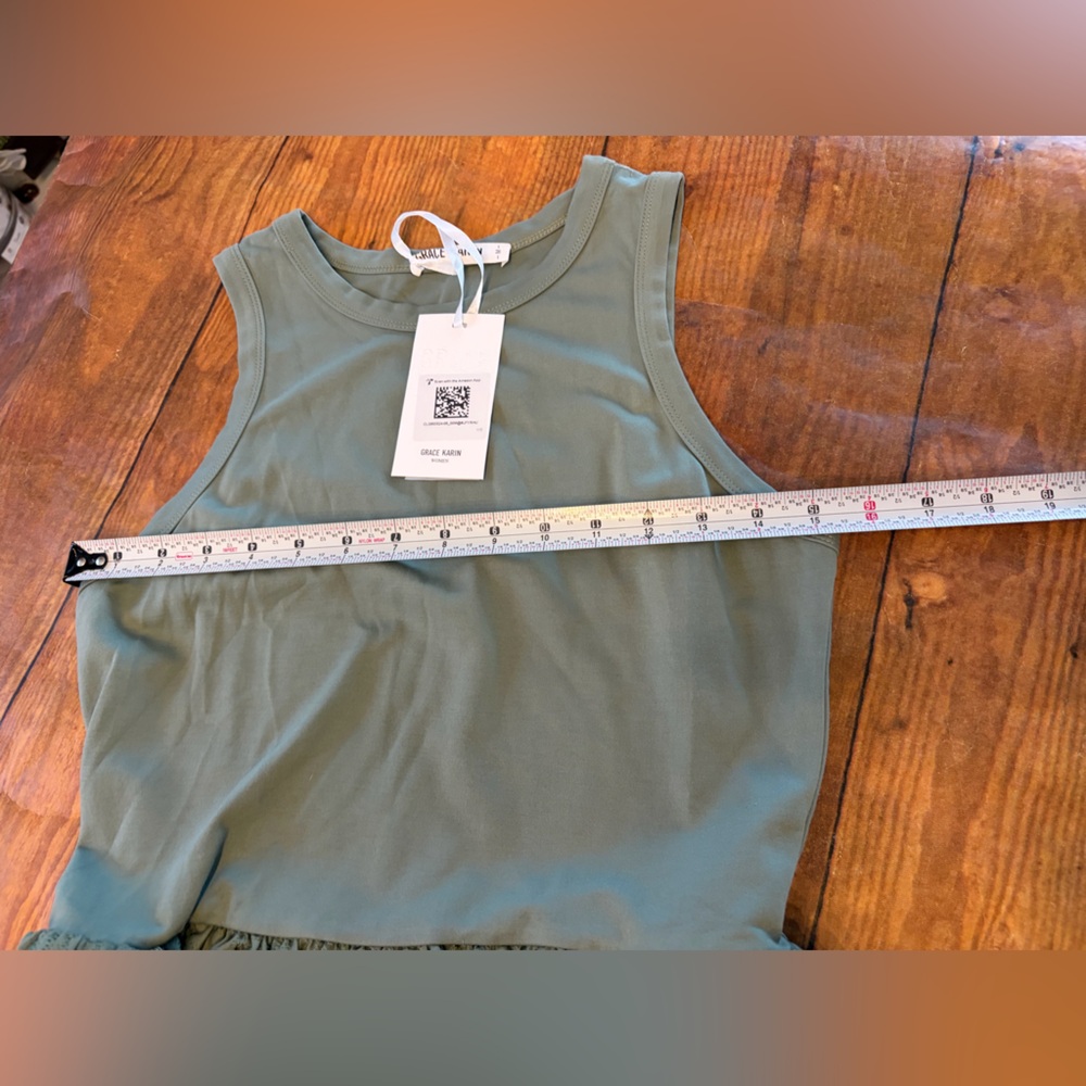 Grace Karin Sage Green Midi Dress - Picture 7 of 8